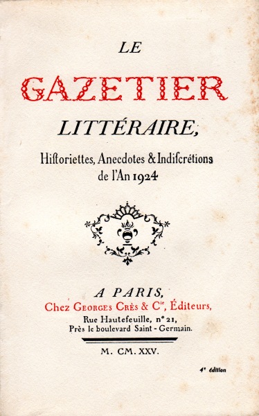 Le Gazetier littéraire