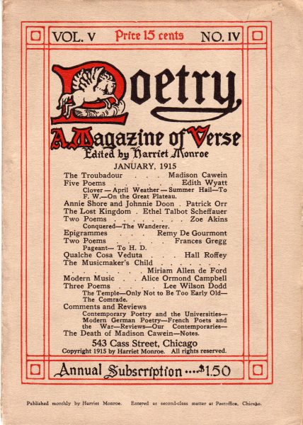 Poetry janvier 1915