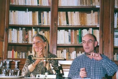 Tiziana Goruppi au colloque de Cerisy (photo Th. Gillyboeuf).