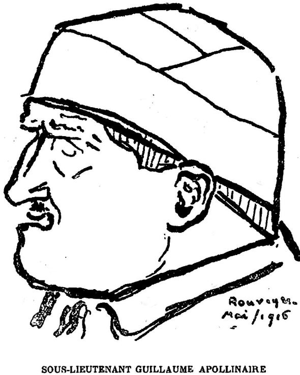 André Rouveyre : Sous-lieutenant Guillaume Apollinaire, Mercure de France, juillet 1916